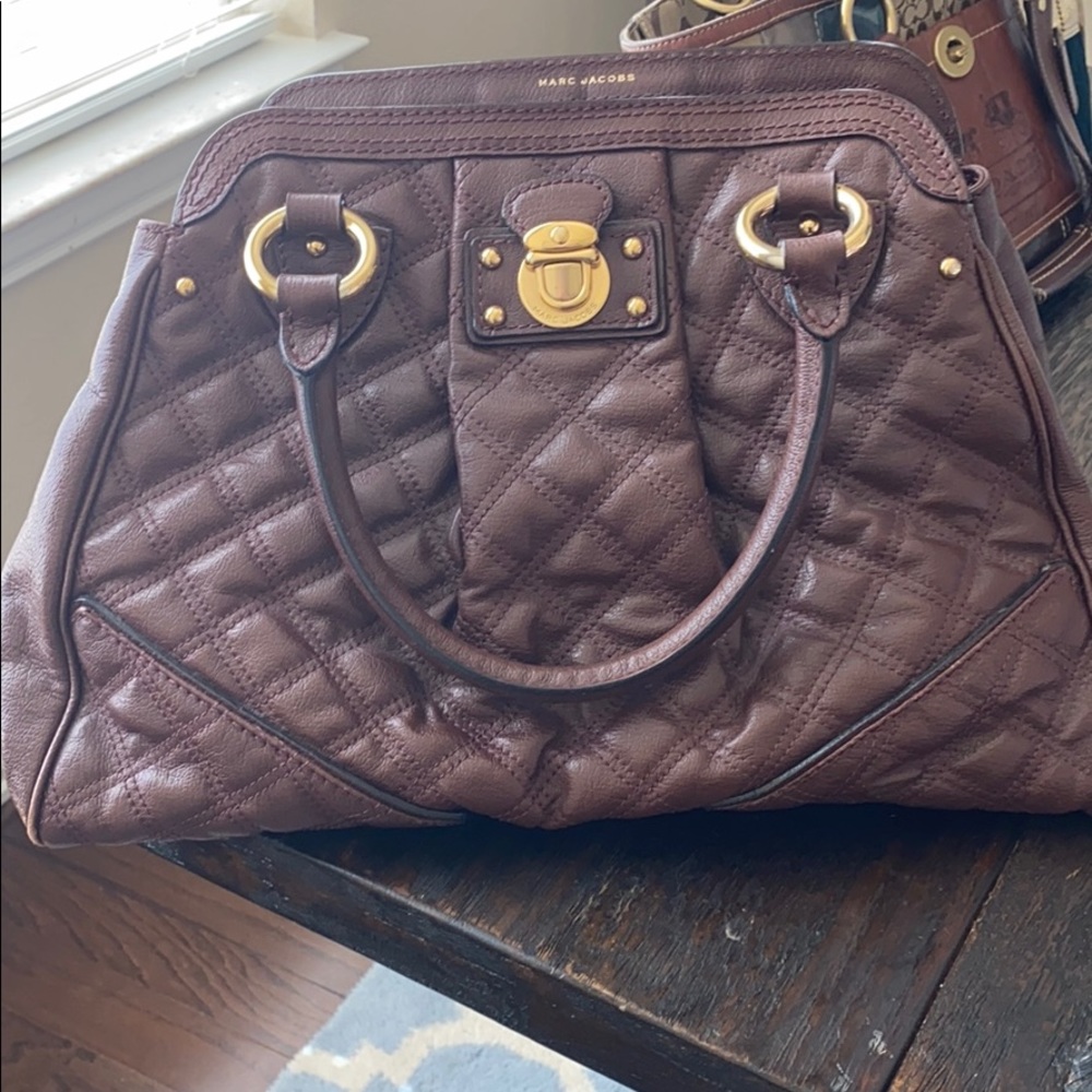 Marc Jacobs Leather Burgundy Bowling Bag